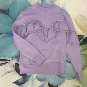 Topshop ruffle sweatshirt